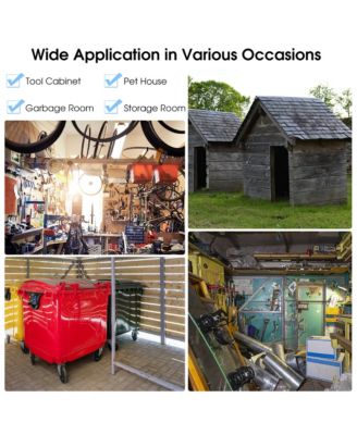 8'x6' Outdoor Storage Shed Galvanized Steel Tool House Organizer for Garden Yard