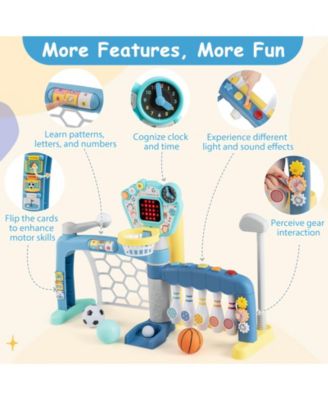 / 5-in-1 design, adjustable basketball hoop, suitable for 18+ months boys and girls / Toddler Sports Toy