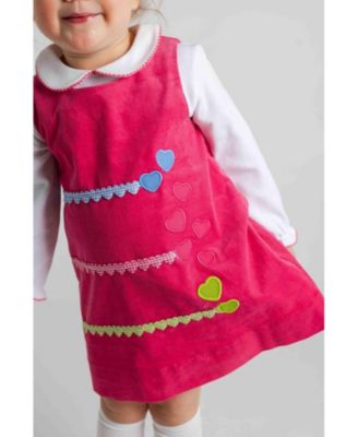 Baby Girls Corduroy Jumper With Hearts