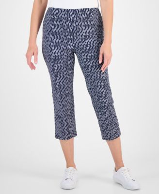 Women's Printed Pull-On Capri Pants, Macy's Exclusive