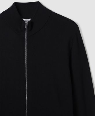 Men's Merino Wool Funnel-Neck Cardigan