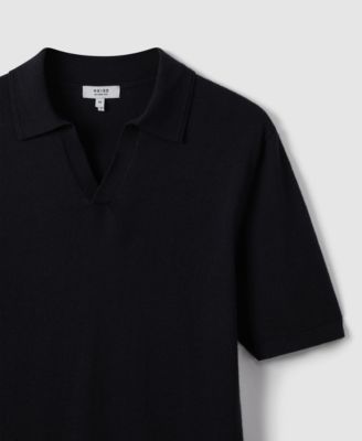 Men's Merino Wool Open Collar Polo Shirt