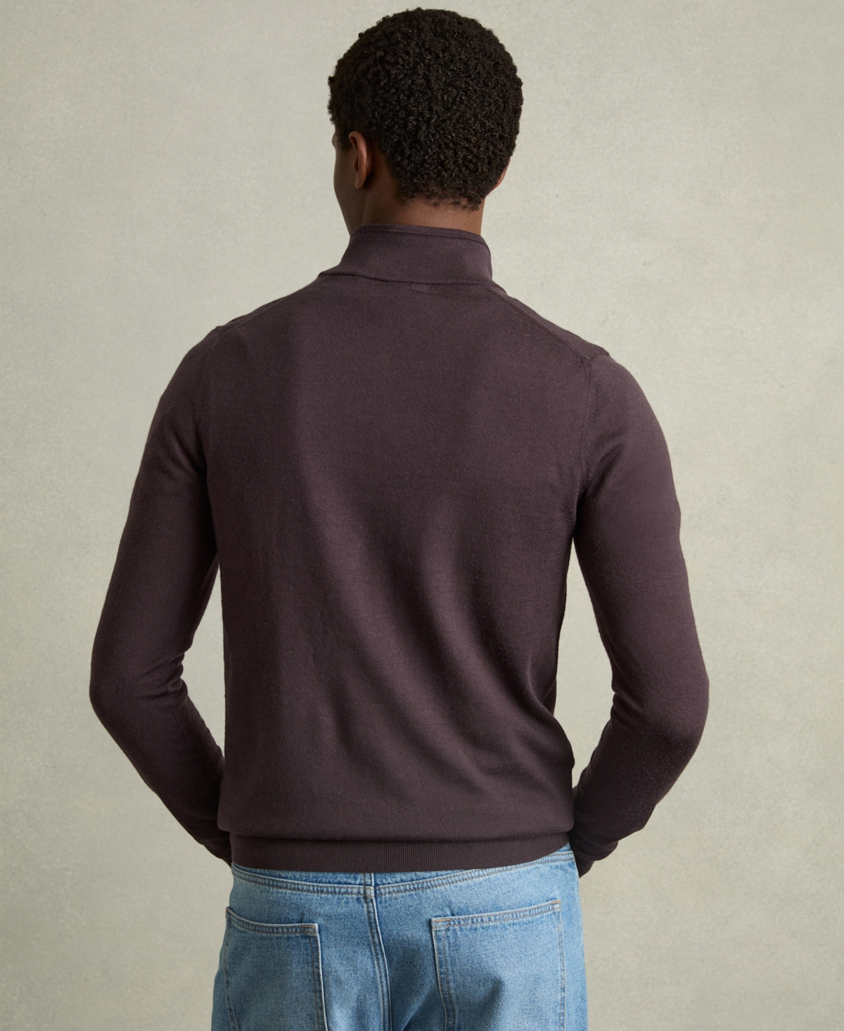 Reiss Men's Merino Wool Half-zip Funnel Neck Sweater In Multi