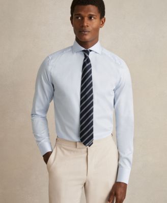 Men's Cotton-Twill Two-Fold Slim-Fit Shirt