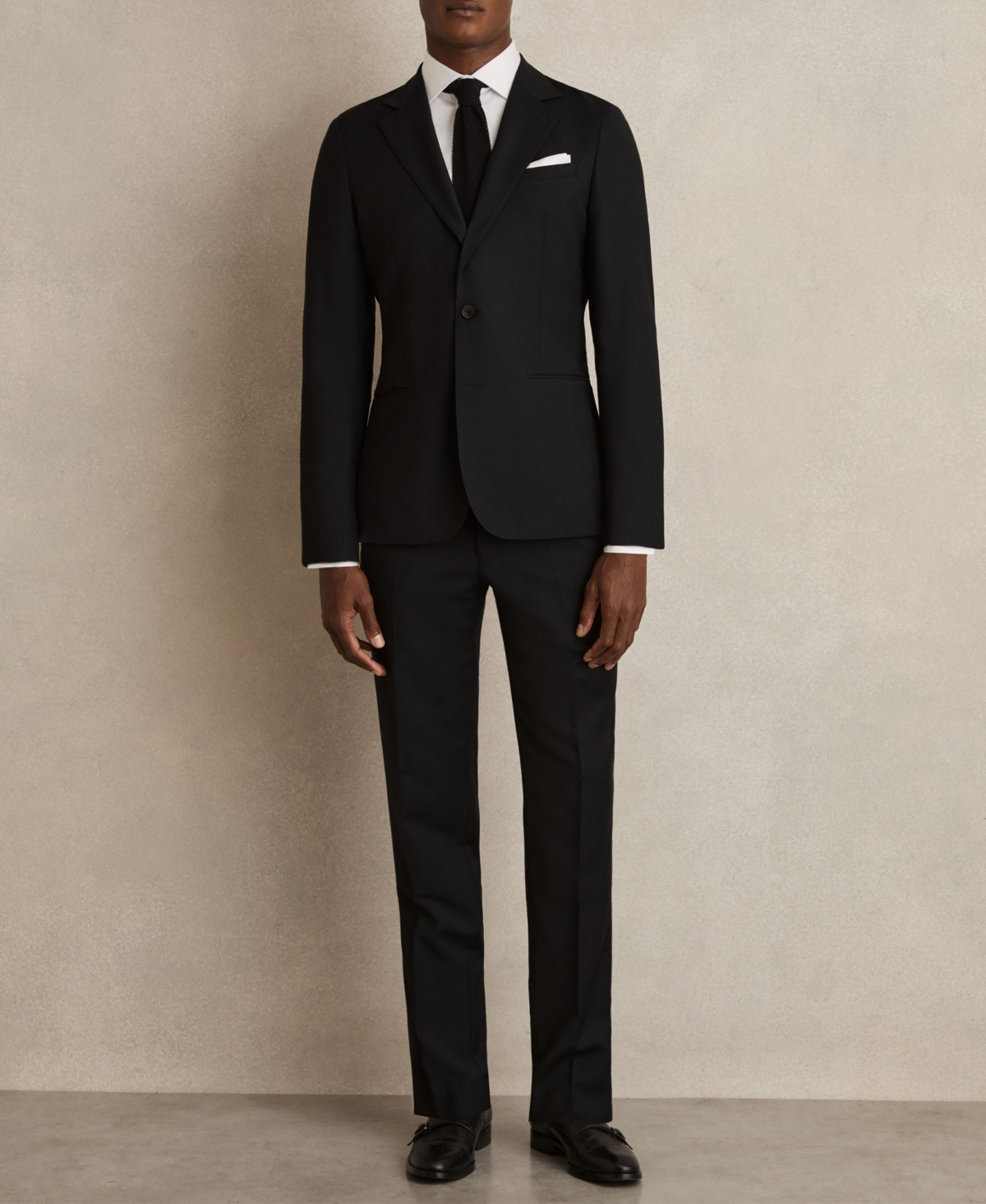 Reiss Men's Cotton-Satin Cutaway-Collar Slim-Fit Shirt