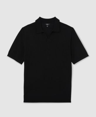 Men's Merino Wool Open Collar Polo Shirt