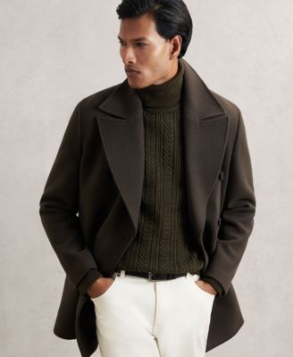 Men's Cable-Knit Roll-Neck with Wool Sweater