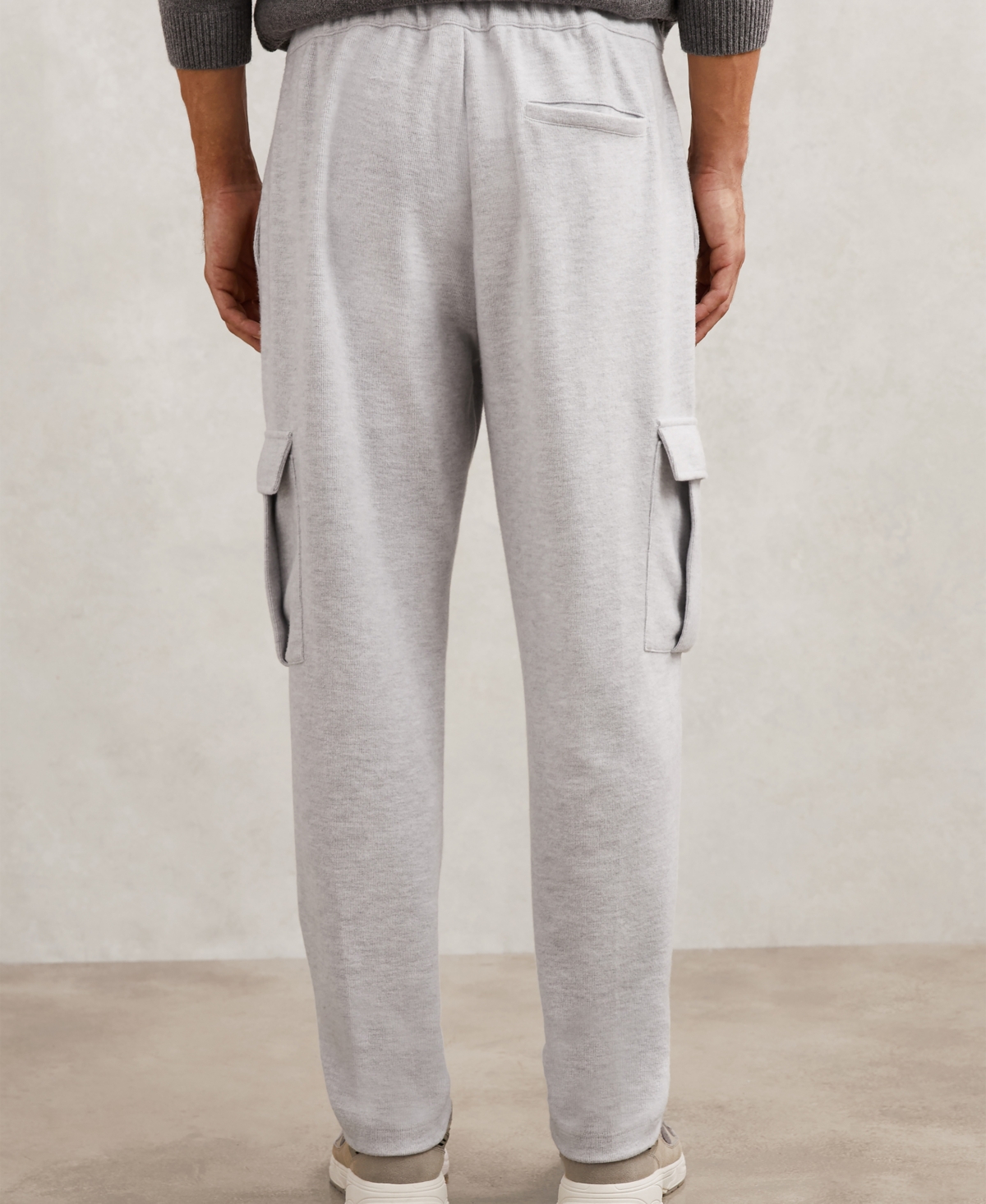 Reiss Men's Jersey Cargo with Cotton Pants