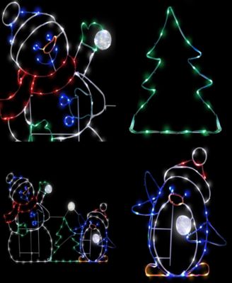 3.5' Snowman with Penguin Outdoor Christmas D&eacute;cor