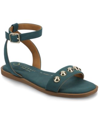 Women's Primrose Studded Ankle Strap Flat Sandals