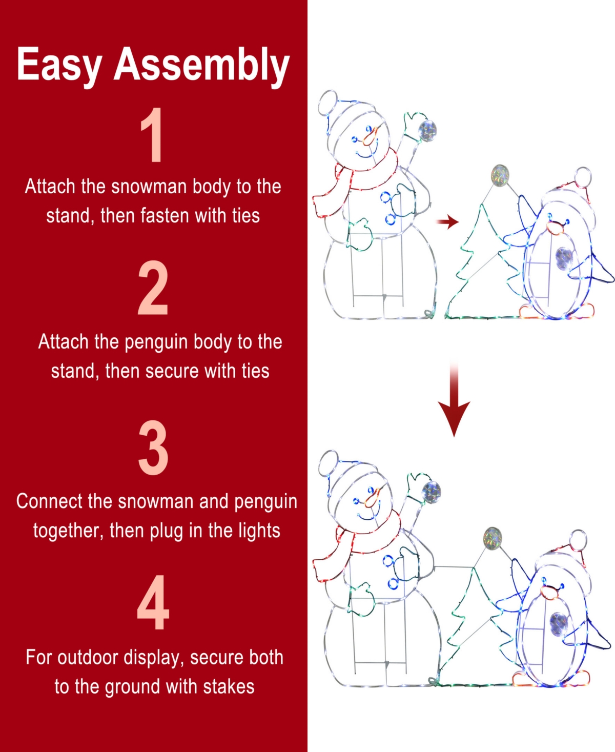 Puleo International 3.5' Snowman with Penguin Outdoor Christmas Decor