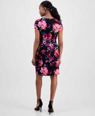 Petite Cutout-Neck Sheath Dress