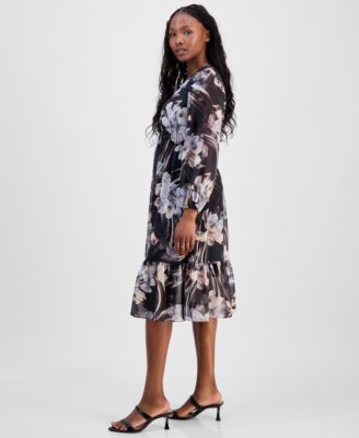 Petite Chiffon Fit & Flare Dress