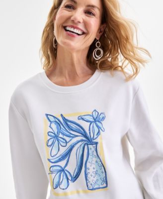 Women's Graphic Crewneck Sweatshirt, Macy's Exclusive