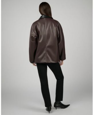 Women's Cocoon Leather Jacket