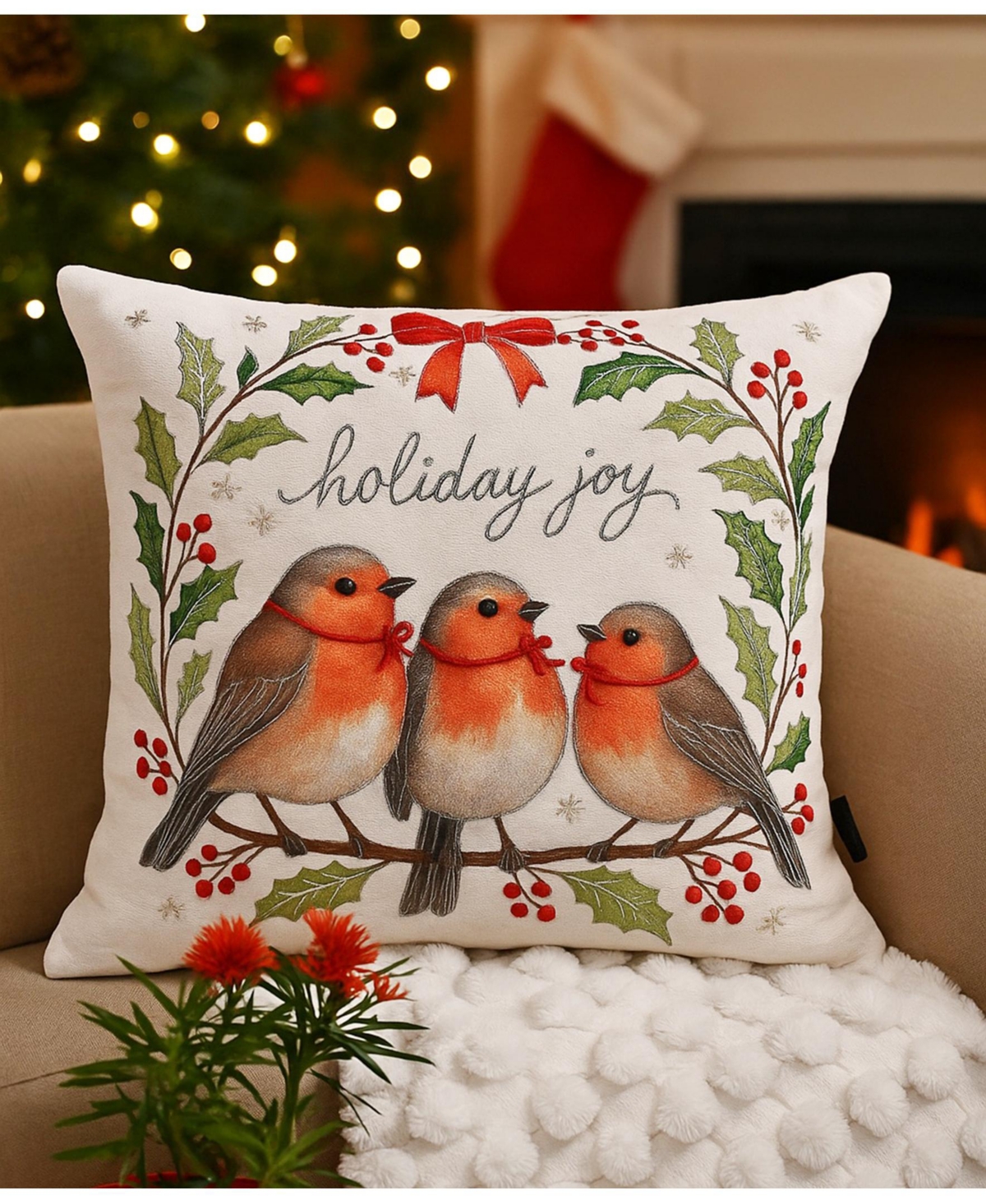 Vibhsa Alpine Holiday Decorative Pillow, 20" X 20" In Multi