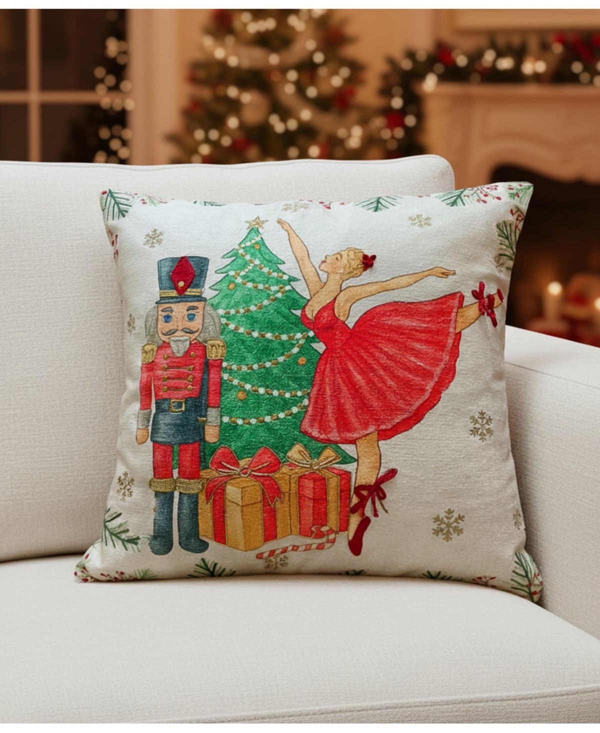 Vibhsa Alpine Holiday Decorative Pillow, 20" X 20" In Multi