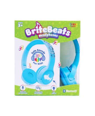 BriteBeats Kids Volume Limiting Bluetooth Headphones with LED EarCaps