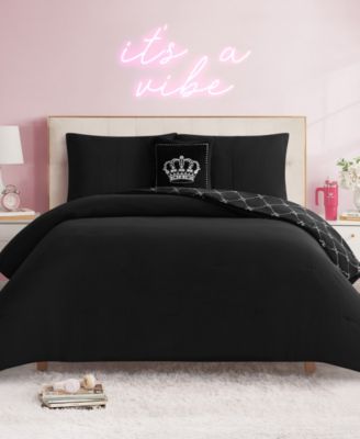 Plush Reversible Trellis Link 3-Pc. Comforter Set, Twin/Twin XL