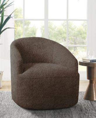 30" Boucle Upholstery 360 Degree Swivel Chair