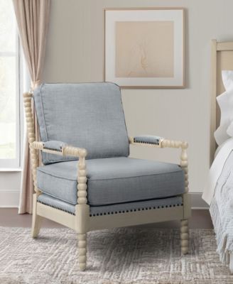 25.5" Solid Wood Frame Turned-wood legs Accent Armchair