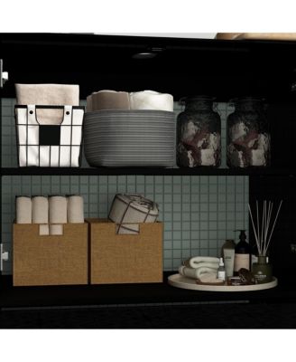 Bathroom Vanity with Marble Top, Bathroom Cabinet with 2 Doors & Drawer