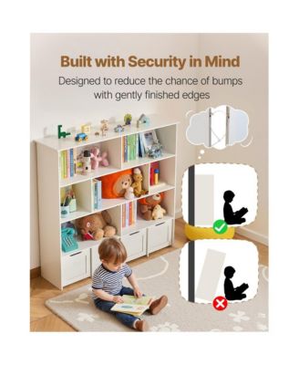 Kids Wooden Toy Organizer with 3 Tiers and 11 Storage Bins