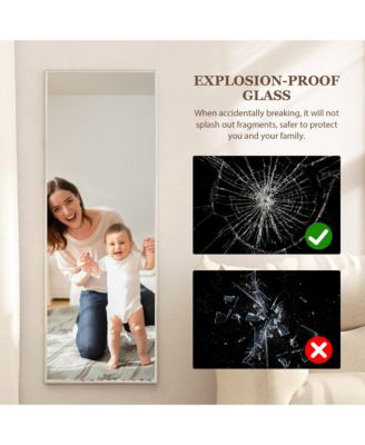 47" Wall & Door Mounted Full-Length Mirror, Slim Design