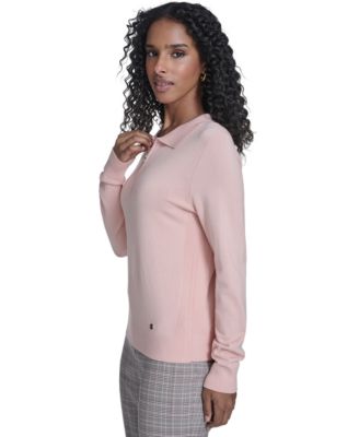 Women's Long-Sleeve Quarter-Zip Polo Sweater