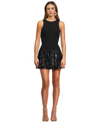 RACHEL Rachel Roy - Women's Lindy Sequin Scoop Neck Mini Dress