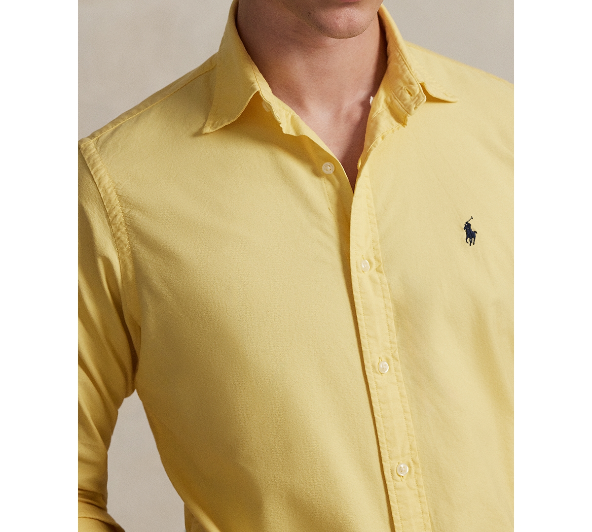 Polo Ralph Lauren Men's Garment-dyed Oxford Shirt In Yellow