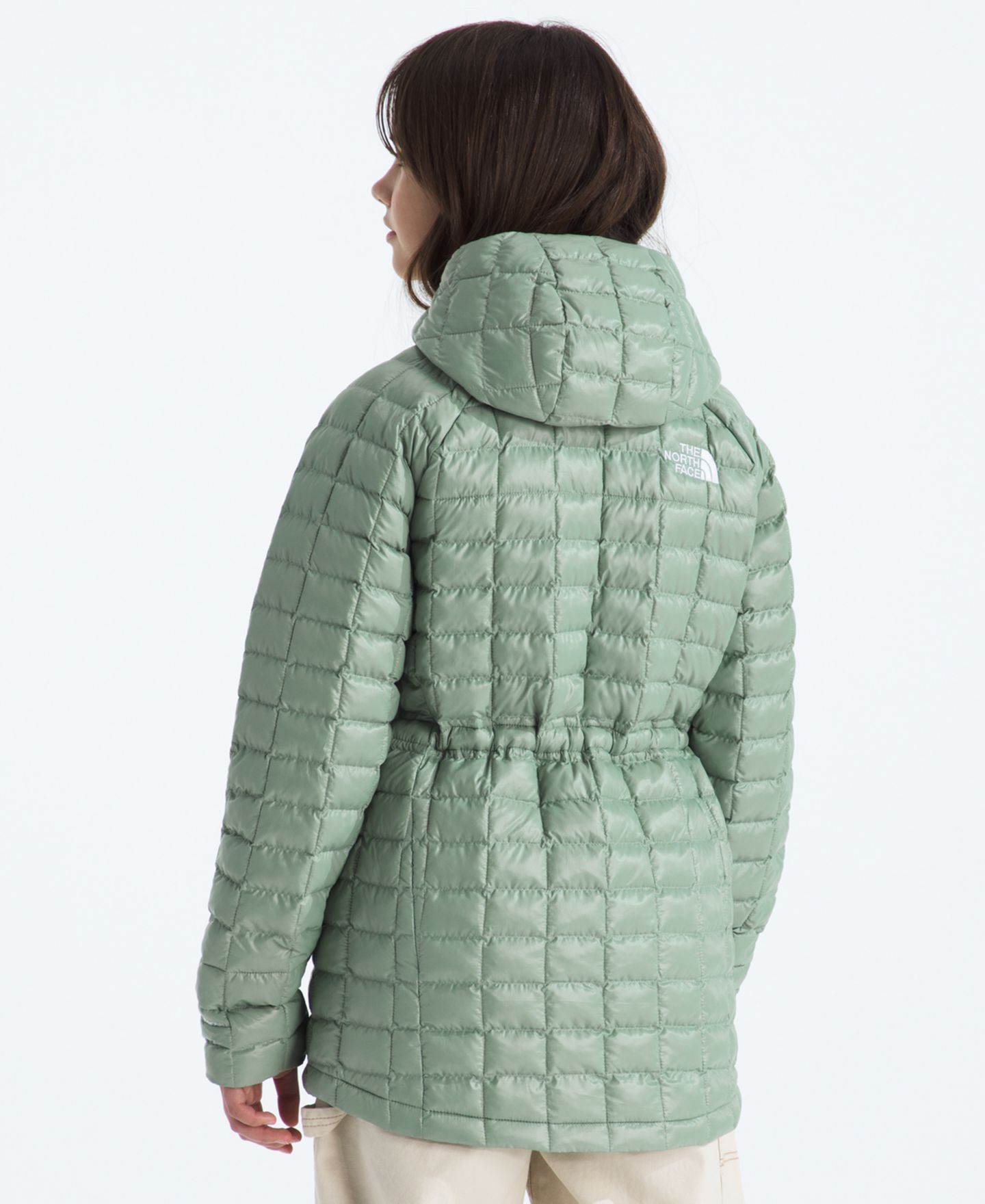 Детская куртка-парка The North Face Thermobal для девочек, 6-16, цвет: Сланцевый мох — фото 4