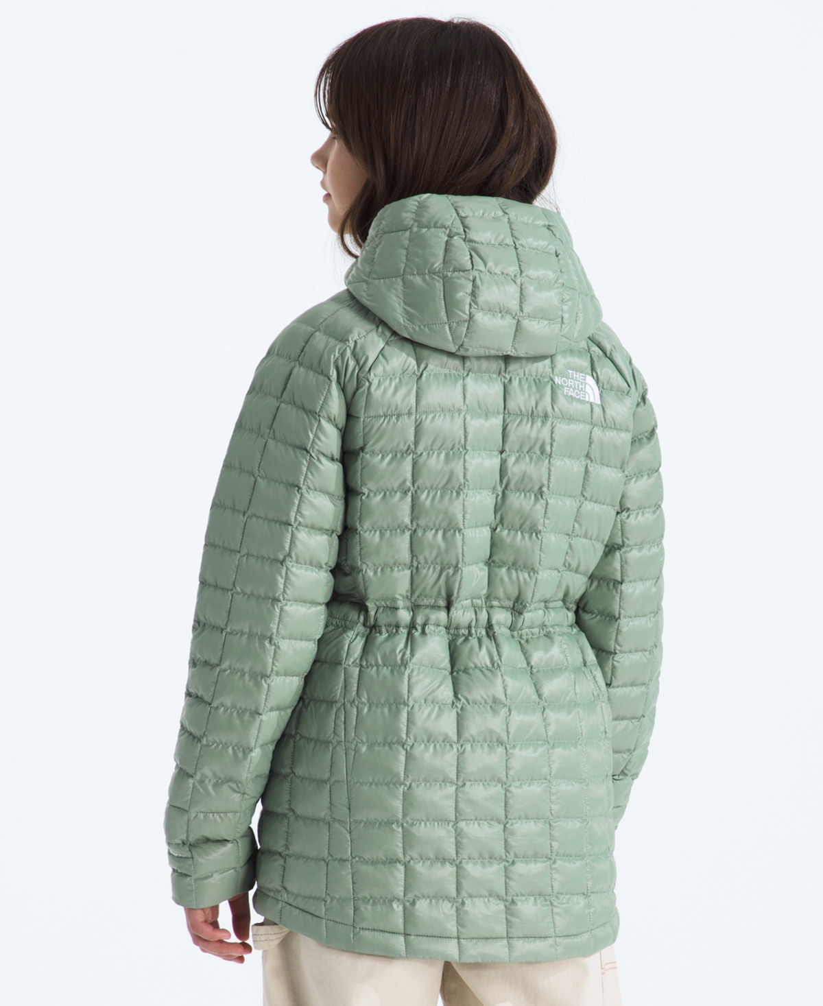 The North Face Girls 6-16 Thermobal Parka Jacket In Green