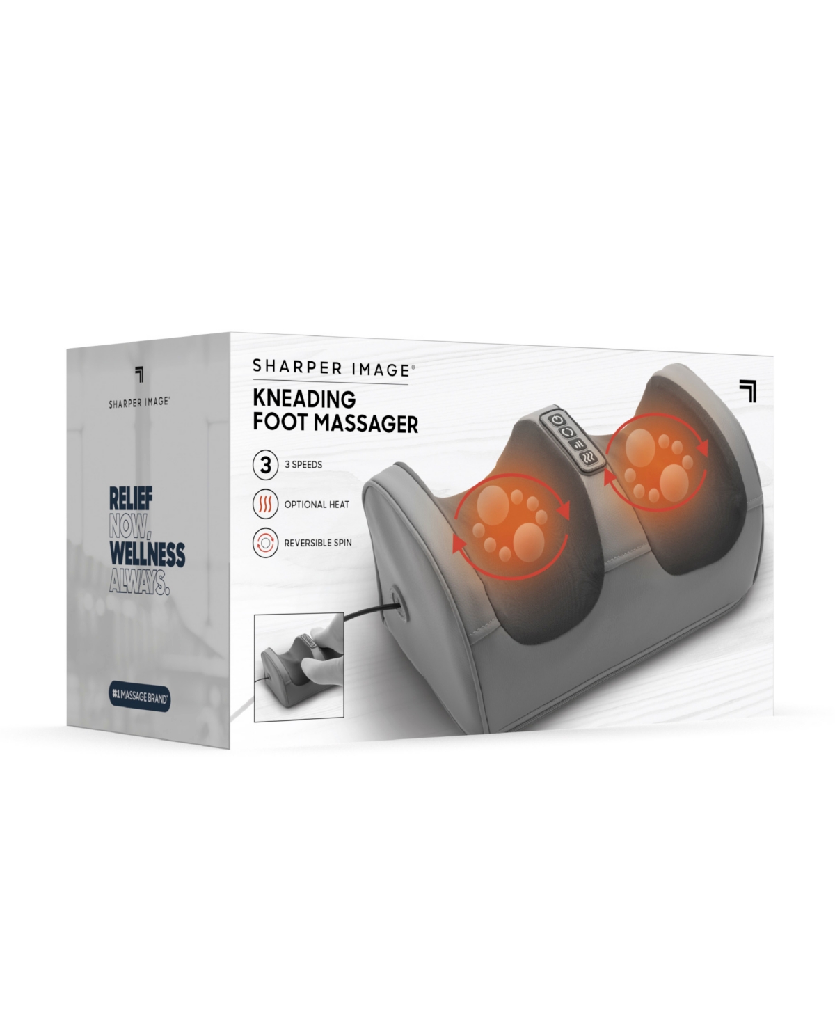 Sharper Image Kneading Foot Massager In Gray