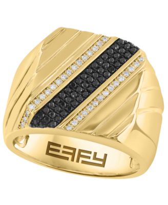 EFFY Collection - Men's Diamond (3/8 ct. t.w.) Ring in Gold over Silver
