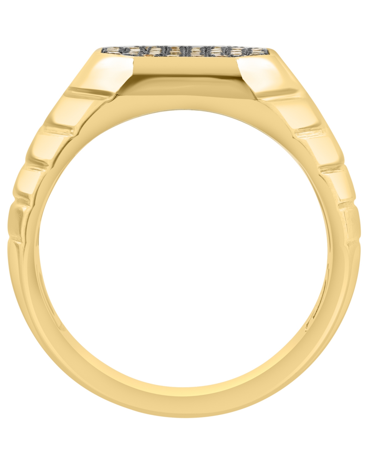 Effy Collection Men's Brown Diamond Ring (1/2 Ct. T.w.) In Gold Over Silver In Multi