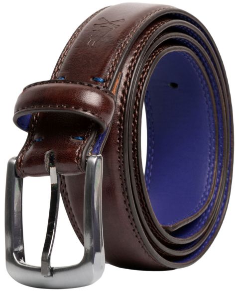 Мужской ремень Nick Graham Classic Core Belt with Double Stitching, цвет: Коричневый