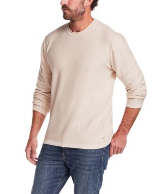 Men's Long-Sleeve Crewneck Twill Stonewash Sweater