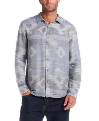 Men's Long-Sleeve Southwest Jacquard Button Down Shirt