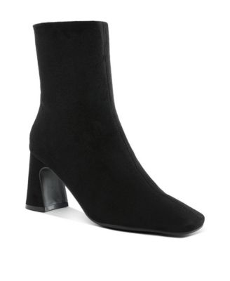 Womens Dimri Square Toe Microfiber Ankle Boots