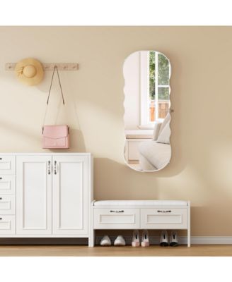 LED Mirror Jewelry Cabinet with Lockable Storage Organizer