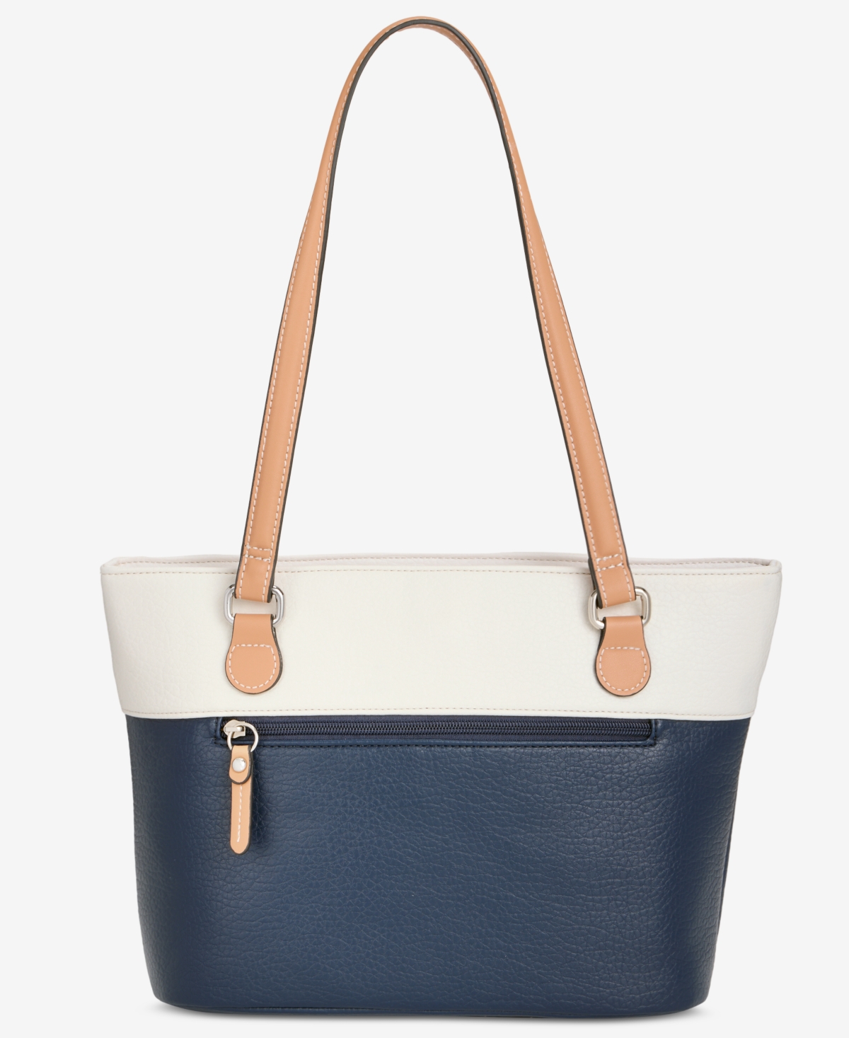 Giani Bernini Large Color Block Tote Bag, Macy's Exclusive In Blue