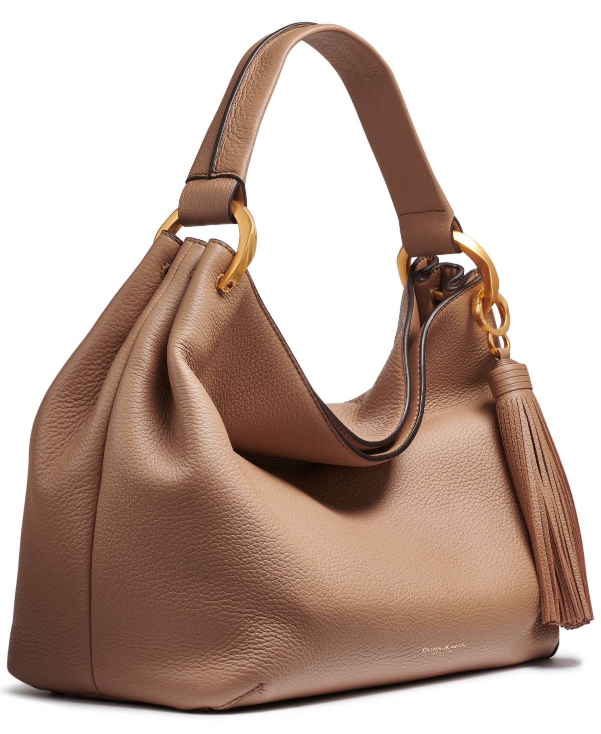 Donna Karan New York Glenwood Leather Shoulder with Tassel Detail