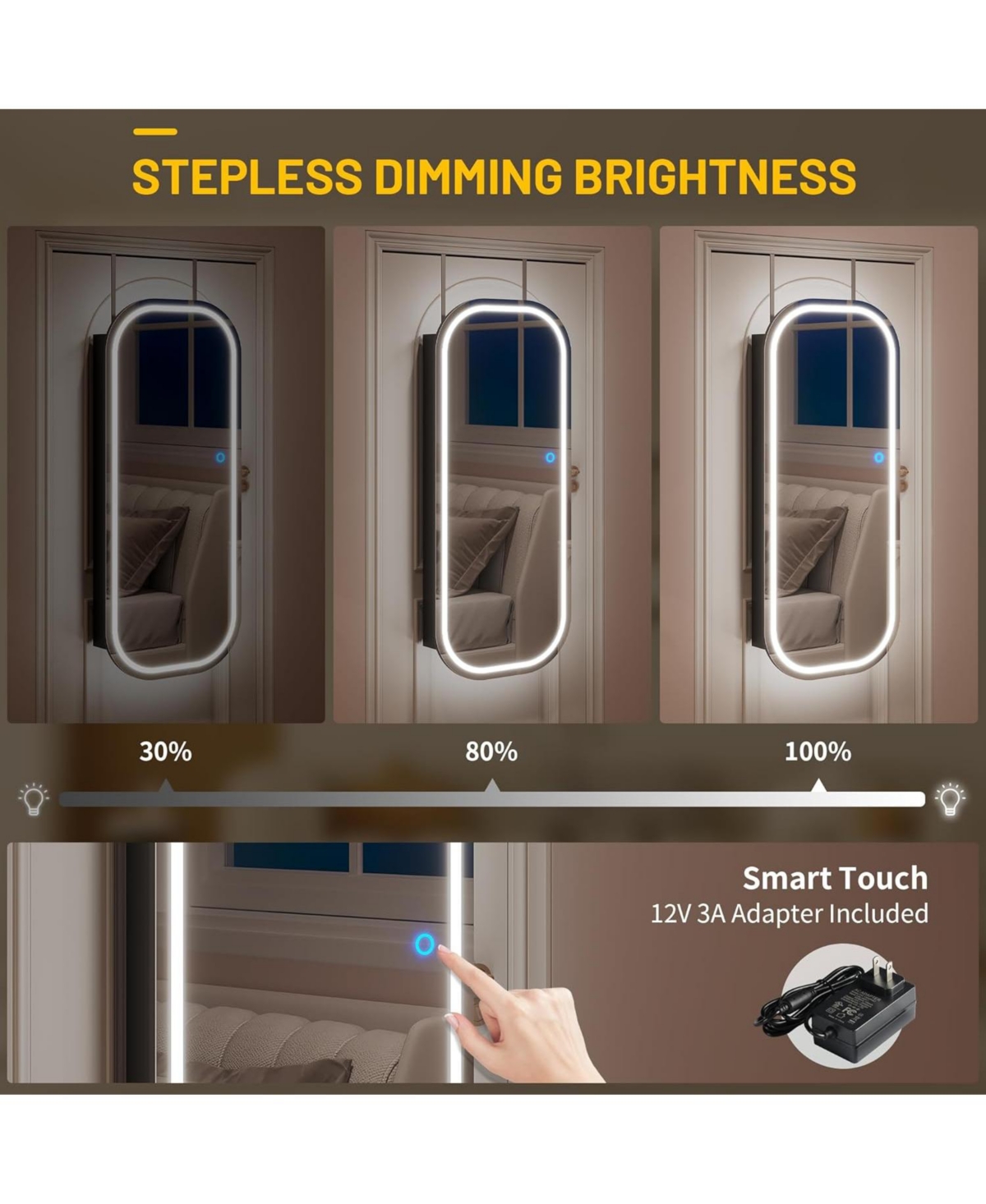 Vlsrka Arch Full Length Mirror