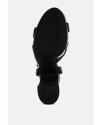 Womens Socialite Metallic Ankle Strap Heel Sandals