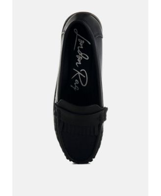 Womens Croyda Fringed Nubuck Loafers