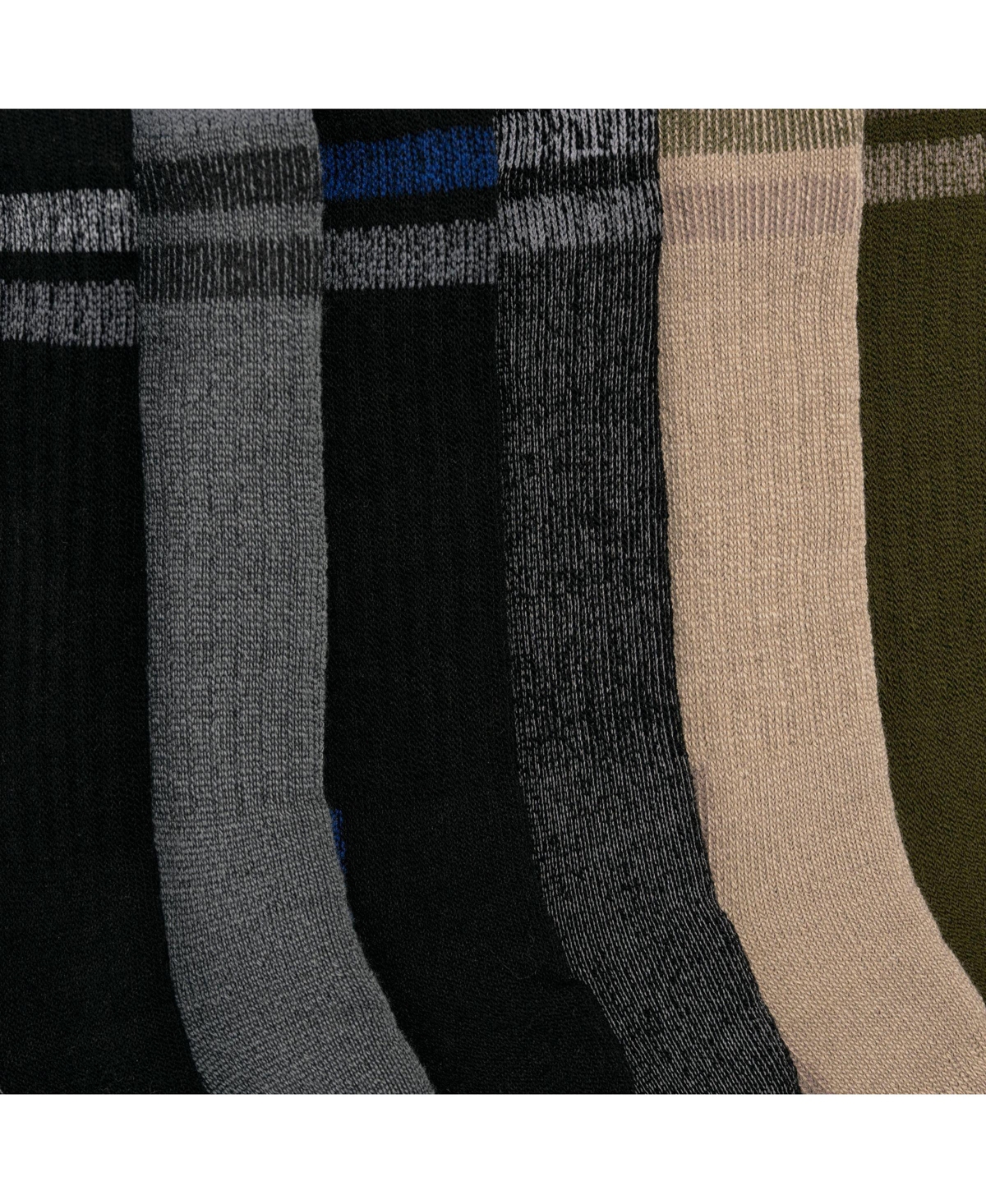 Muk Luks Men's 6 Pack Heat Retainer Crew Socks