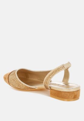 Womens Rerita Rhinestone-Studded Glitter Sandals