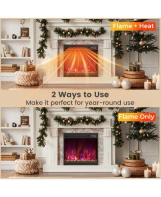 18 Inch 1500W Electric Fireplace Insert with Remote Control