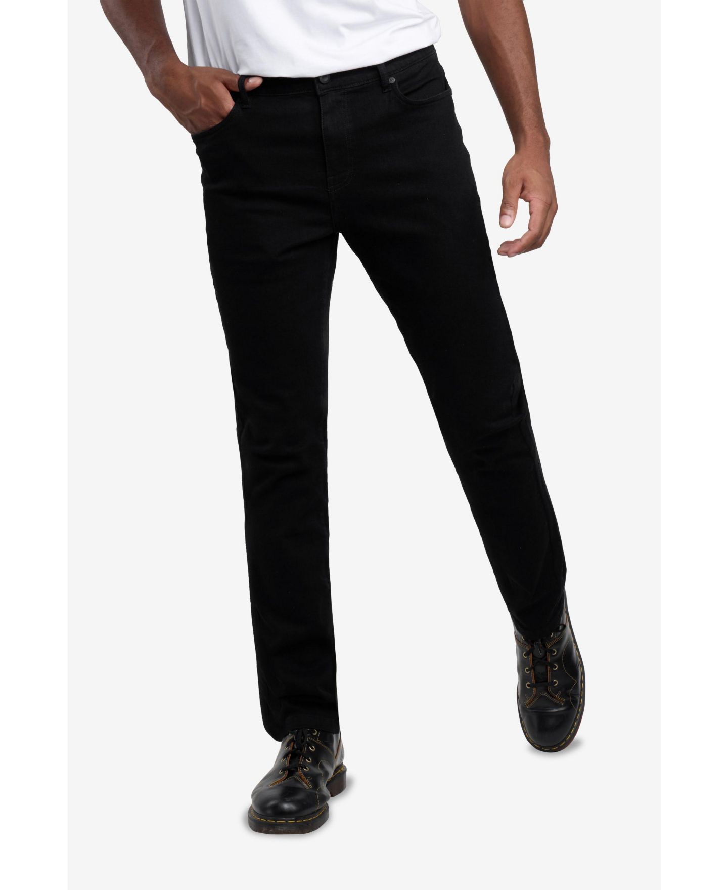 Мужские джинсы SPRING + MERCER Super Soft Slim Fit, цвет: Угольно-чёрный — фото 5